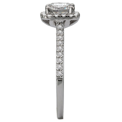 Halo Semi-Mount Diamond Ring