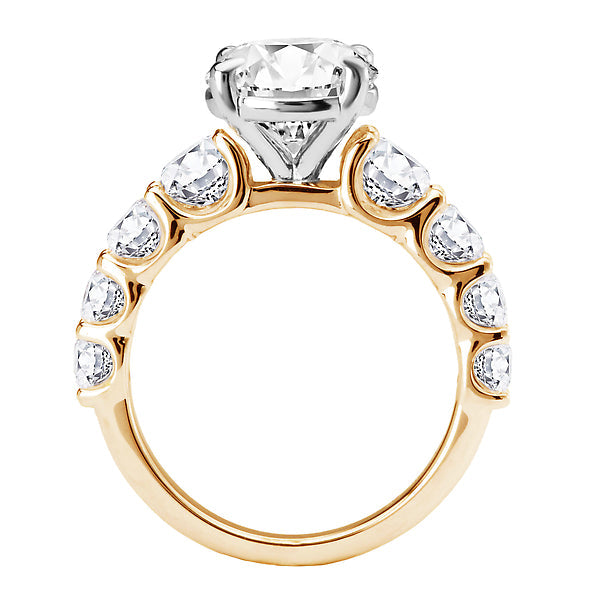 Diamond Band Semi-Mount Engagement Ring