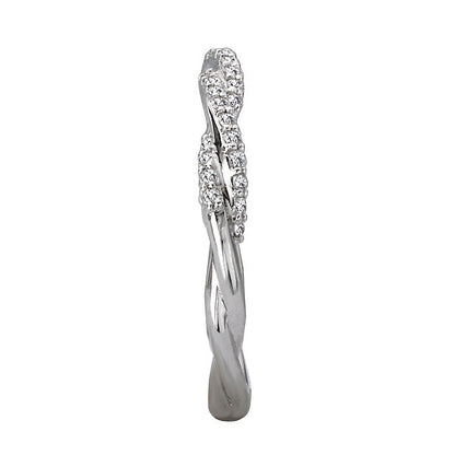 Twisted Style Diamond Wedding Band