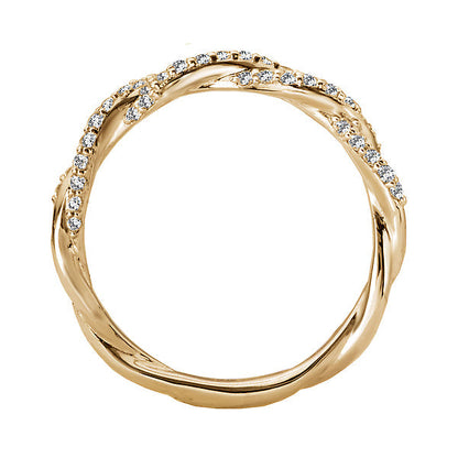 Twisted Style Diamond Wedding Band