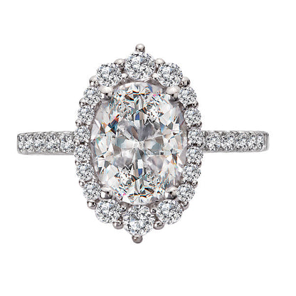 Halo Semi-Mount Diamond Ring