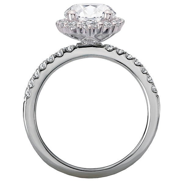 Halo Semi-Mount Diamond Ring