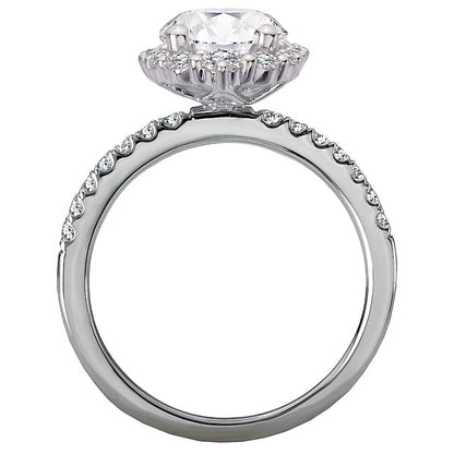 Halo Semi-Mount Diamond Ring