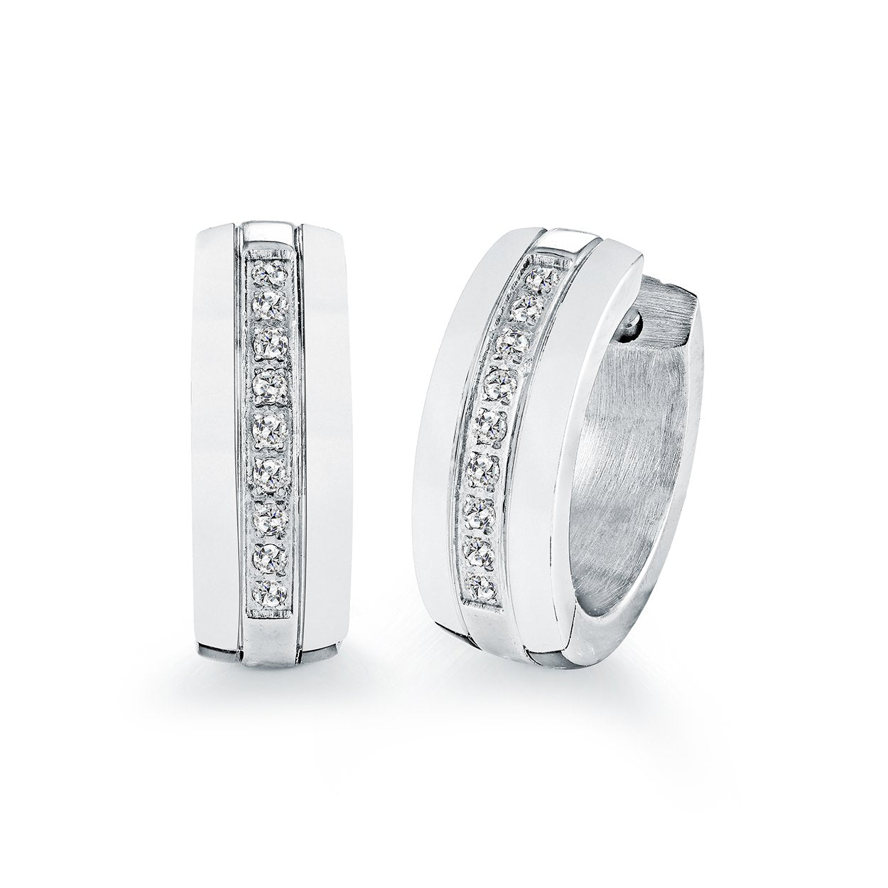 15MM DOUBLE-ENAMEL CZ HUGGIES