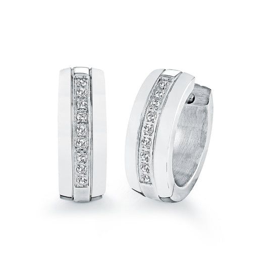 15MM DOUBLE-ENAMEL CZ HUGGIES