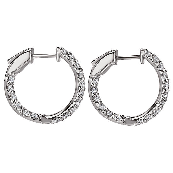 Ladies Fashion Diamond Hoop Earrings