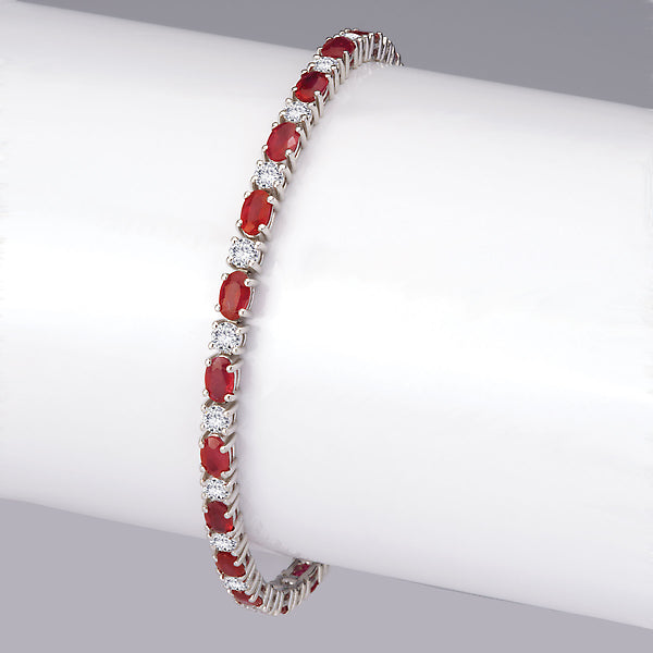 Diamond and Ruby Tennis Bracelet