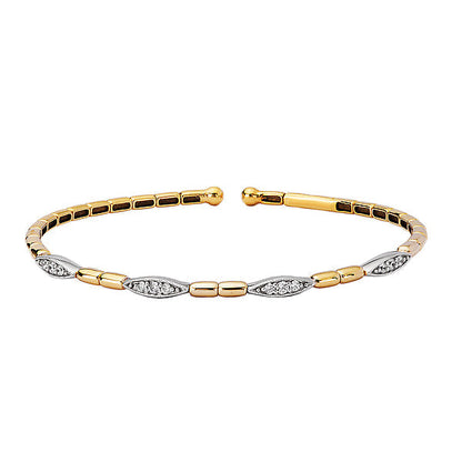 Two-Toned Diamond Cuff Bracelet