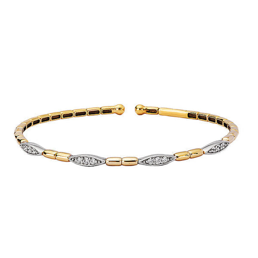 Two-Toned Diamond Cuff Bracelet