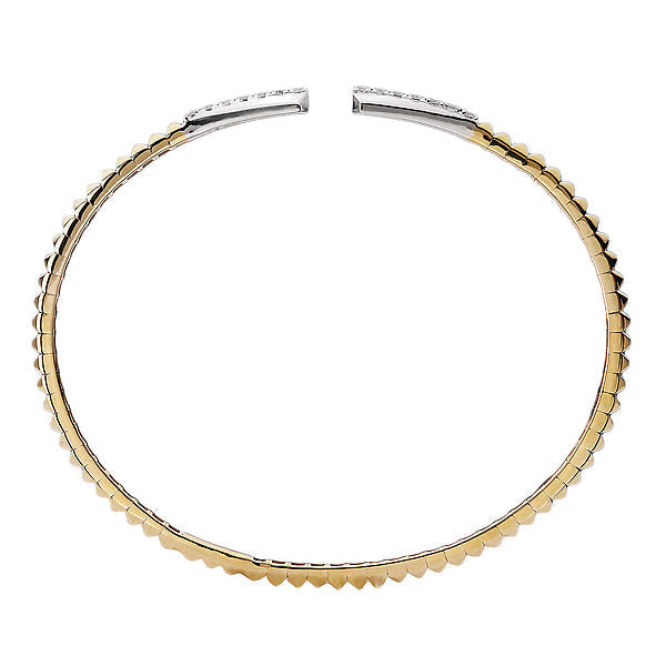 Two-Toned Diamond Cuff Bracelet