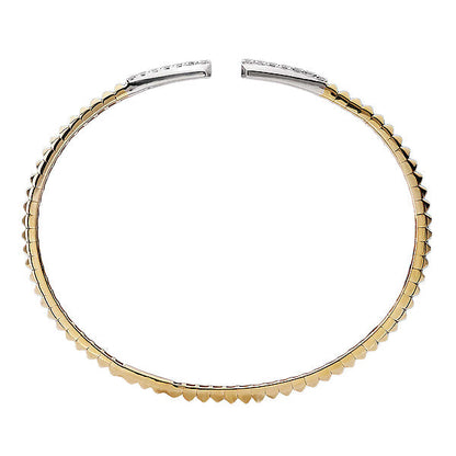 Two-Toned Diamond Cuff Bracelet