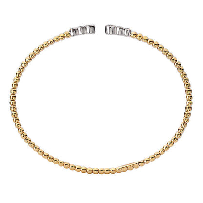 Two-Toned Diamond Cuff Bracelet