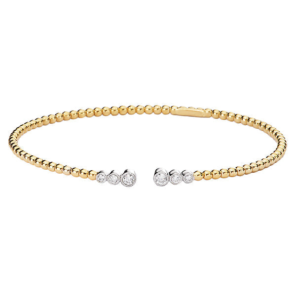 Two-Toned Diamond Cuff Bracelet