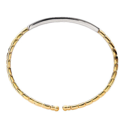 Two-Toned Diamond Cuff Bracelet