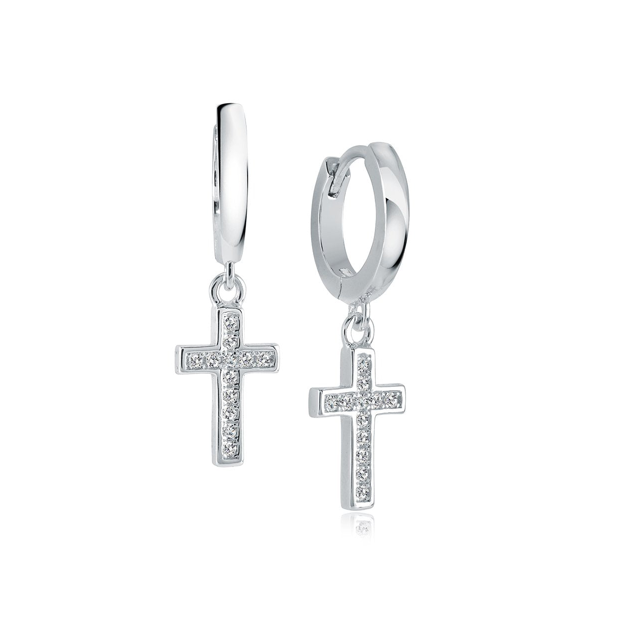 CZ CROSS EARRINGS
