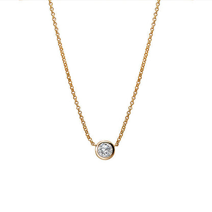 14kt Diamond Solitaire Necklace