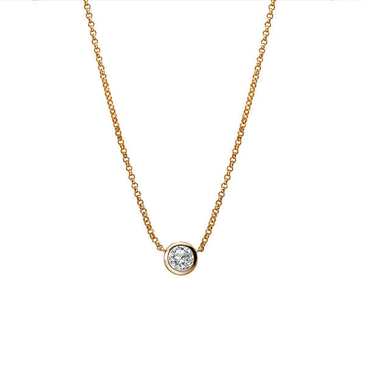 14kt Diamond Solitaire Necklace