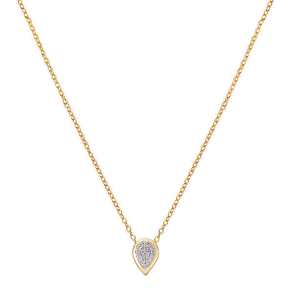 Diamond Droplet Shaped Necklace