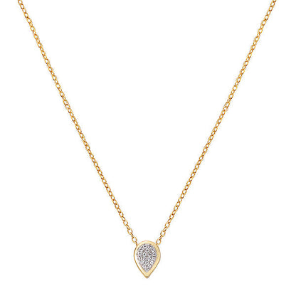 Diamond Droplet Shaped Necklace