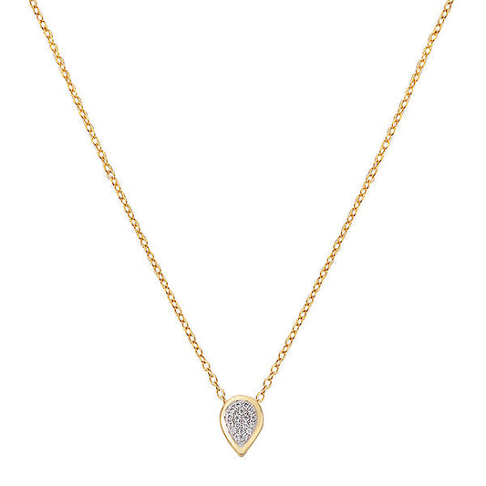 Diamond Droplet Shaped Necklace