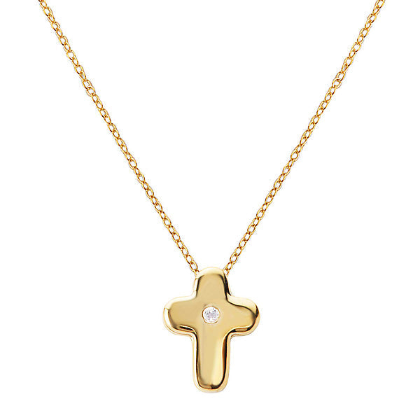 Diamond Cross Shaped Necklace