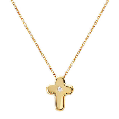 Diamond Cross Shaped Necklace