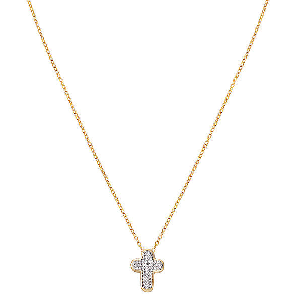 Diamond Cross Shaped Necklace