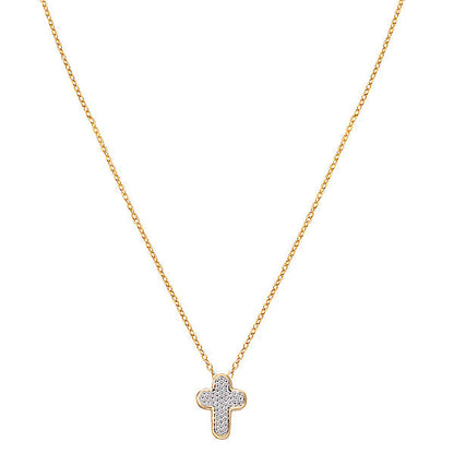 Diamond Cross Shaped Necklace