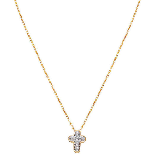 Diamond Cross Shaped Necklace