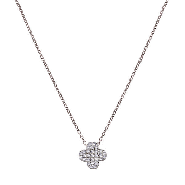 Clover Shaped Diamond Necklace
