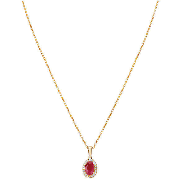 Ruby and Diamond Fashion Necklace