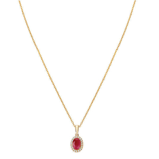 Ruby and Diamond Fashion Necklace