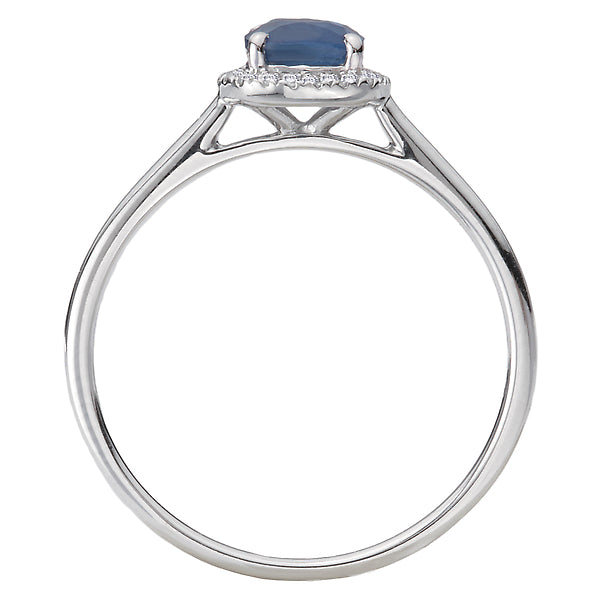 Sapphire and Diamond Ladies Fashion Ring