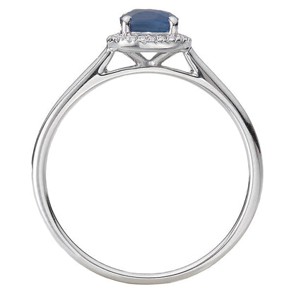 Sapphire and Diamond Ladies Fashion Ring
