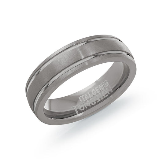 6MM BRUSHED TUNGSTEN BAND