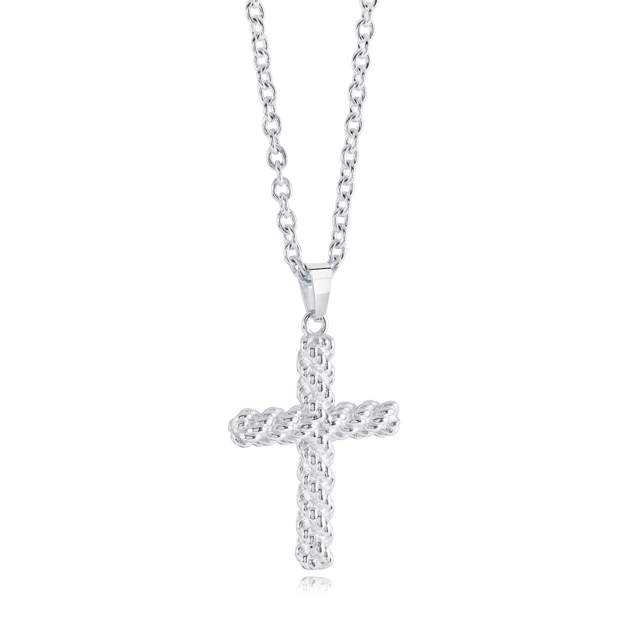 WEAVE CROSS NECKLACE
