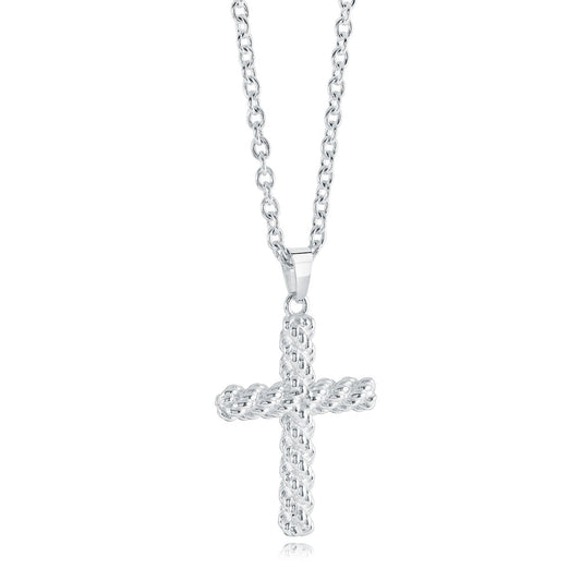WEAVE CROSS NECKLACE
