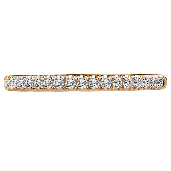 Diamond Straight Front Wedding Band