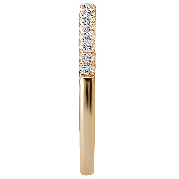 Diamond Straight Front Wedding Band