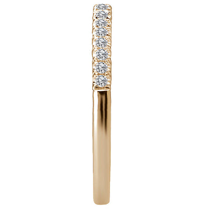 Diamond Straight Front Wedding Band