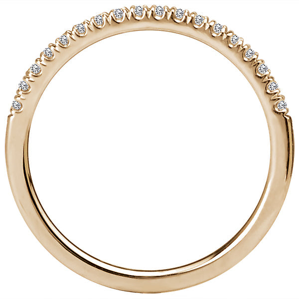Diamond Straight Front Wedding Band