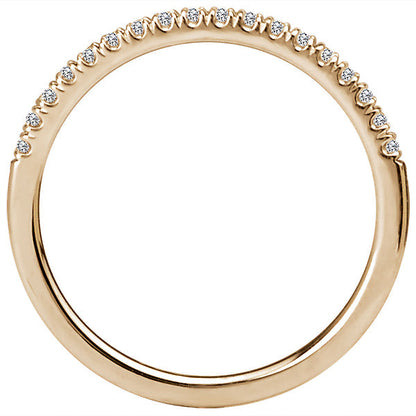 Diamond Straight Front Wedding Band