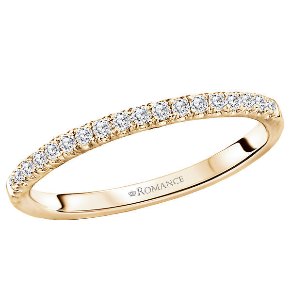 Diamond Straight Front Wedding Band