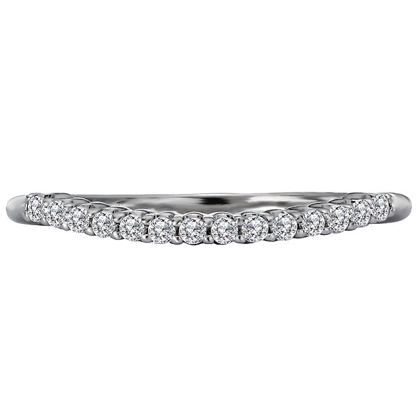 Curved Diamond Wedding Band