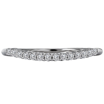Curved Diamond Wedding Band