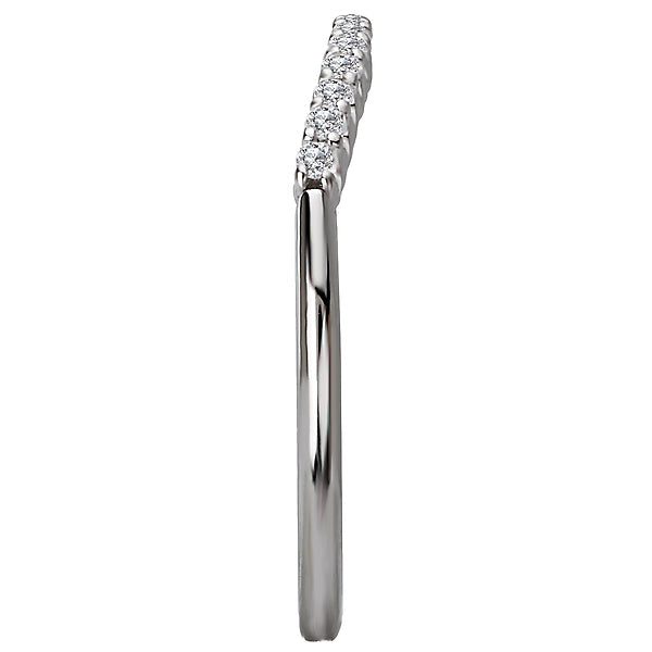 Curved Diamond Wedding Band