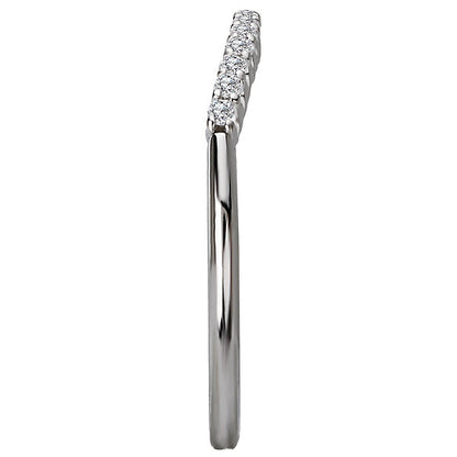 Curved Diamond Wedding Band