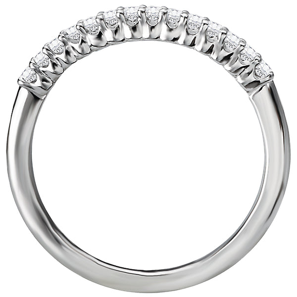 Curved Diamond Wedding Band