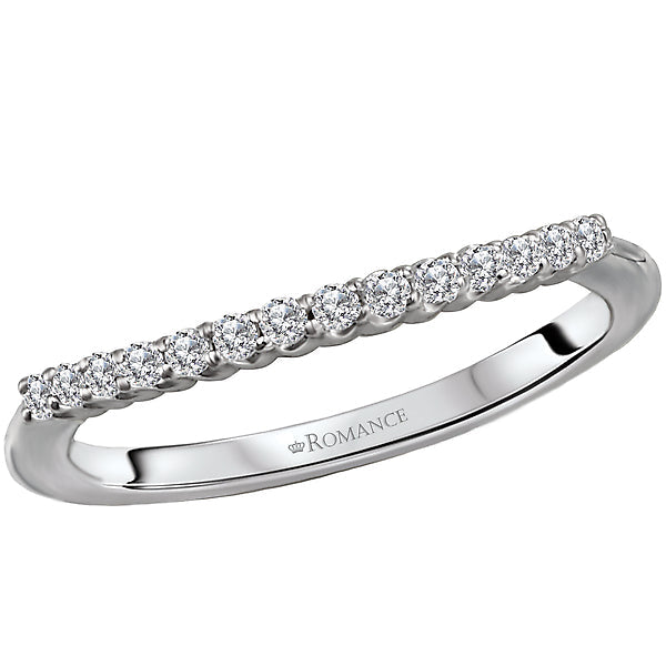 Curved Diamond Wedding Band
