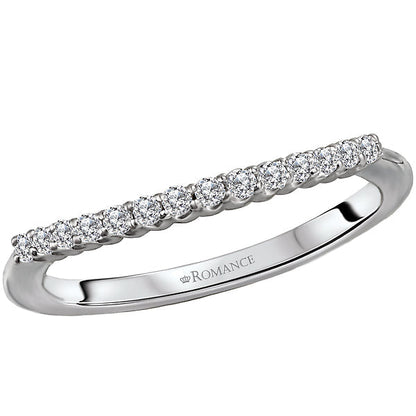 Curved Diamond Wedding Band